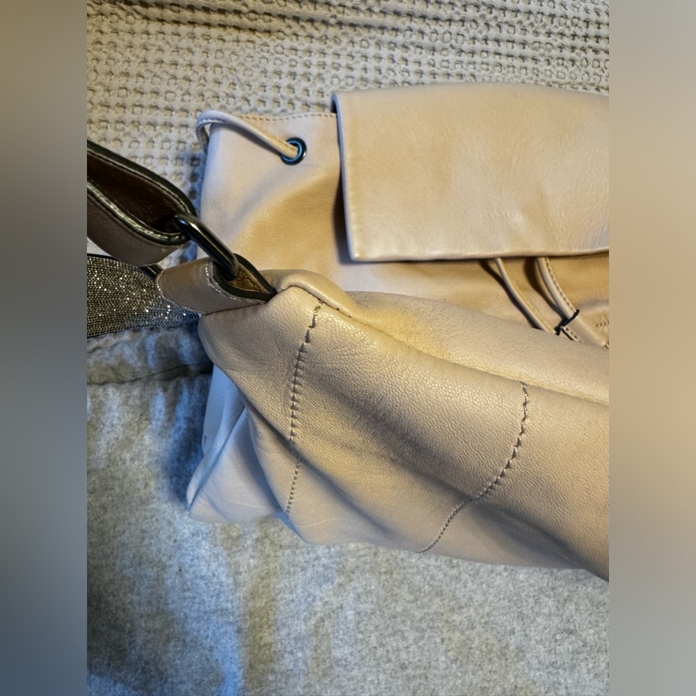❌SOLD❌Brunello Cucinelli Lambskin Backpack w/Monili Straps Off White - Picture 9 of 10